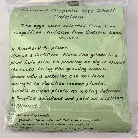 Ground organic egg shell calcium 1lb - Picture 1 of 3